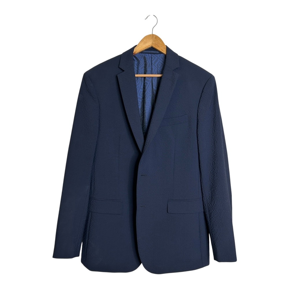 Versace Collection Navy Textured Blazer Sport Coat Jacket IT 52 US 42
